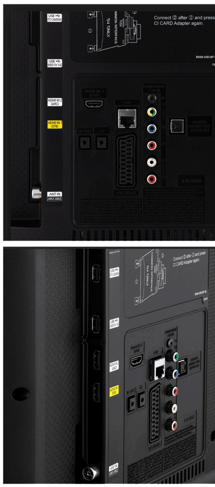 Samsung UE32H5500 ports