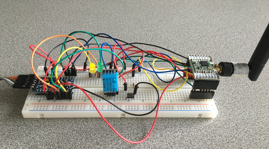 Yellow LED switch on