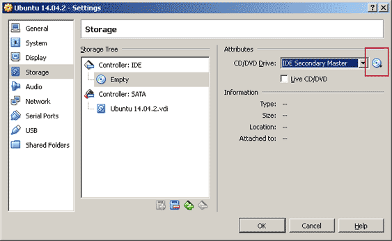 Virtualbox CD/DVD disk file