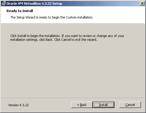 Virtualbox ready to install