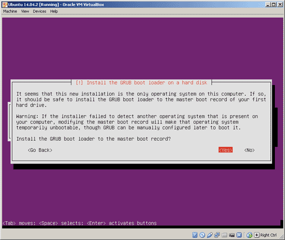 Virtualbox, setup Ubuntu, install GRUB boot loader