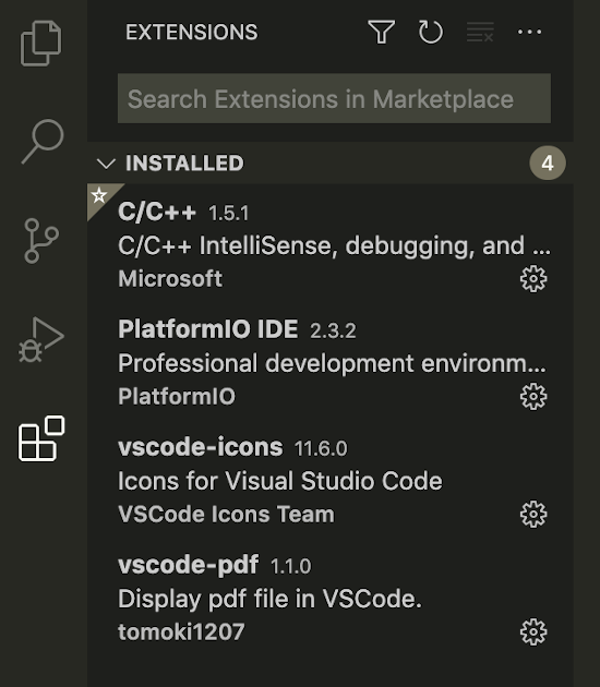 Installed extensions