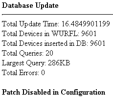 Tera-WURFL database
