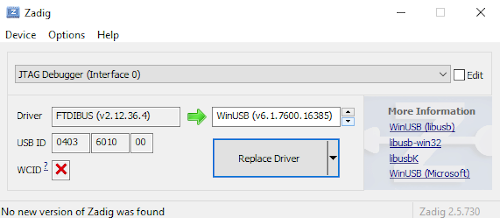 JTAG Debugger (Interface 0)