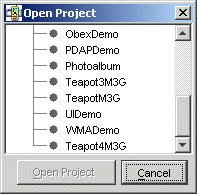 Open project.