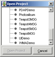 Open project.