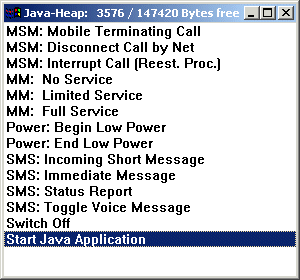 Siemens SL45i command window