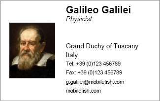 Business card example 2