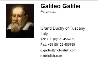 Business card example 3