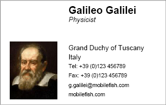 Business card example 4