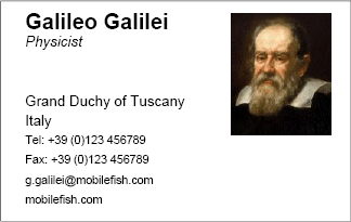 Business card example 6