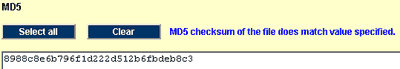 Provided and calculated checksum match