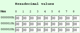 256 bytes with 00