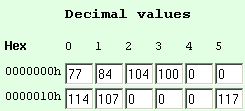 Convert to decimal values