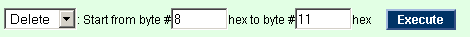 Enter the delete value range