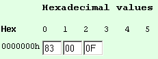 Hex values after reverse