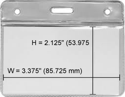 Credit card size badge holder landscape