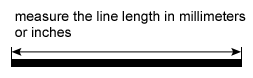 Measure line length to calculate the printer resolution