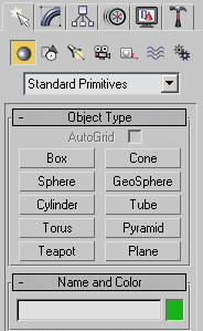 3DSMax 7: Select geometry.