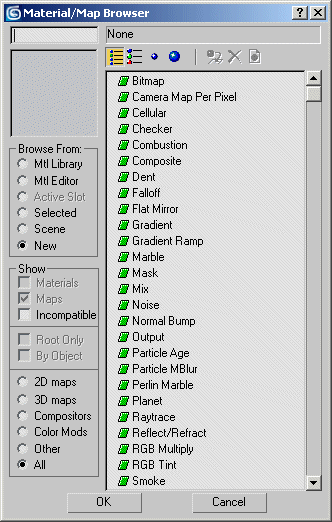 3DSMax 7, Color selector.