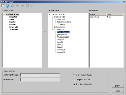 3DSMax 7, teapot export.