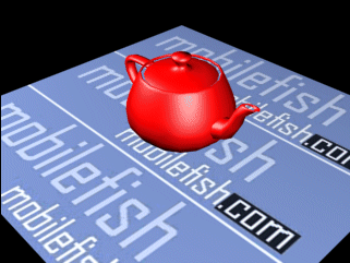 3DSMax 7, teapot with texture rendered.