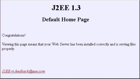 J2EE server default page