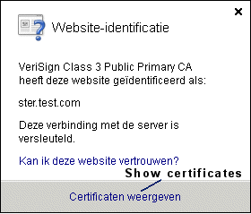 Show certificates.