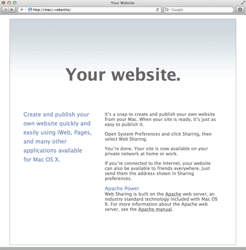 Mac default page 1