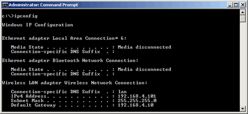 Windows PC ip address